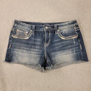 VIGOSS Legacy Stretch Sz 9/10 x 3 Womens Dark Blue Denim Jean Shorts